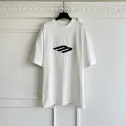 Men's T Shirts 23SS Summer Luxury M Logo Embroidered Women Vintage T-Shirt High Street Hip Hop Oversize Top Quality Tee