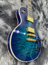 LP Electric Guitar Standard Koryo Yujin Straddling Blue Burst Quilt Top