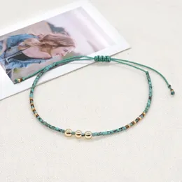 Strand Beaded Bracelet Natural Stone Turquoise Retro Hand Weaving Tidal Current Simplicity Bohemia Adjustable Rice Bead