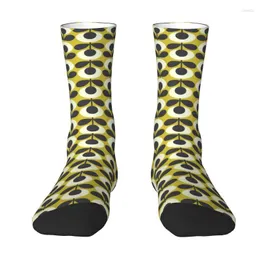 Men's Socks Novelty Orla Kiely Abstract Dress Unisex Warm Comfortable 3D Printed Geometric Scandinavian Crew