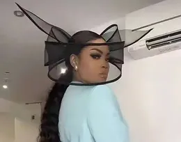 Stingy Brim Chapéus Preto Fascinator Casamento Pillbox Chapéu Mulheres Elegante Cabelo Clipe Igreja Senhoras Festa Headpiece Moda Headwear 230928