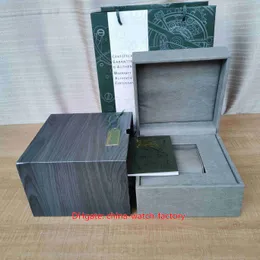 Hot Selling Green Watch Decoration Boxes Watches Original Box Papers Wood Leather Lock Red Handbag 160mm x 160mm x 120mm 0,7 kg för 15202 15500 15710 Armbandsur