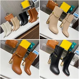 First Shoes boots designer Women nappa leather high-heeled ankle boots fashion Delfina boots Size 35-41