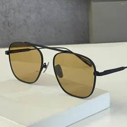 Sunglasses Fashion Pilot Sunglasse Square Titanium DT FLIGHT 009 Double Bridage For Men Women's With Original Case