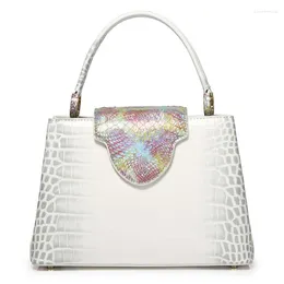Evening Bags Women Genuine Leather Bag Crocodile Skin Women's Handbag Luxury Designer Brand Sac De Luxe Femme