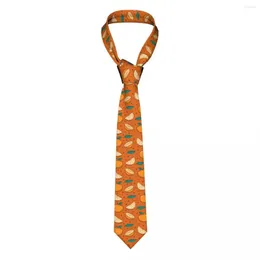 Галстуки-бабочки с рисунком оранжевого лимона, хурма, галстук унисекс, полиэстер, 8 см, галстук для мужчин, тонкие узкие костюмы, аксессуары, подарок Gravatas