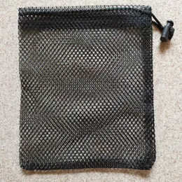 Специальные мешочки для ювелирных изделий 9, 14 см, 100 шт., черная сетчатая подарочная сумка на шнурке для хранения и упаковки