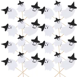 Engångsgestelar 30 st kakor Decors sätter in Halloween Cupcake Toppers Noveldessert