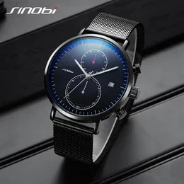 SINOBI NYA MÄNNER Titta på varumärkesklockor för män Ultra Slim Style Wristwatch Japan Movement Watch Man Relogio Masculino259o