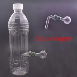 Atacado L forma de cabaça tubo de queimador de óleo de vidro colorido grosso inebriante adaptador de fumo para plástico acrílico água dab rig bongs