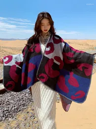 الأوشحة أزياء شتاء النساء طبقات وشاح عتيقة والسيدات المعطفات المطبوعة chales chales femme capa para mujer pashmina wrap شال