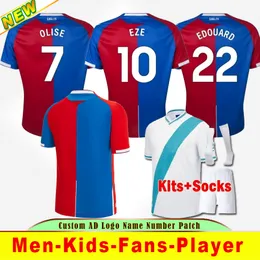 23 24 Olise Soccer Jerseys Zaha Eze J.Ayew Palace Home Top Football Shirt Kit Benteke Schlupp Mateta Edouard Gallagher Jersey Uniforms