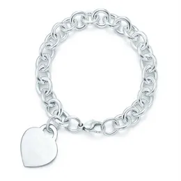 Modelänkkedja hjärta armband armband braccialetto för kvinnor fest bröllopälskare gåva smycken engagemang2404