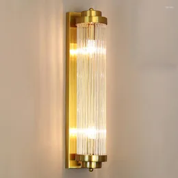 Wall Lamp Postmodern Crystal American Minimalist Living Room Tv Background Aisle Nordic Luxury Bedroom Bedside Led Lights
