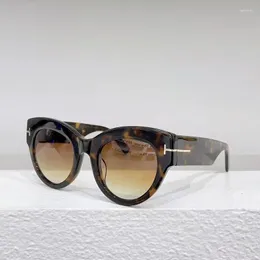 Sunglasses TF1063 Cat Eye Vintage Acetate Men Myopia Glasses Thick Legged Large Frame Or Women Designer Fashion 2023