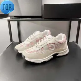 2023 Designer Running Shoes Fashion Channel Sneakers Mulheres Luxo Lace-Up Sports Shoe Casual Treinadores Clássico Sneaker Mulher Ccity Gsfs 35-456