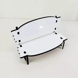 Sublimation Memorial Bench Decorative Objects Figurines Customize Blank Mini Chair White Blank MDF Festival Gift