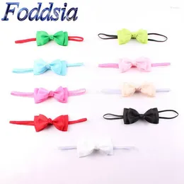 Hair Accessories Foddsia 10PCS/lot Kids Small Bow Tie Headband DIY Grosgrain Ribbon Elastic Bands A54