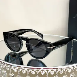 Männer Frauen Sonnenbrille handgemachte DB7033 dicke Platte Gläser runden Rahmen Designer Sonnenbrille Mode Explosion Trend UV-Schutz