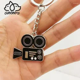 Keychains Rhinestone Camera Pendant Key Chains For Men Women Alloy Bag Charm Car Keychain Ring Holder Keyring Gifts