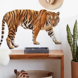 Wallpapers 30 90cm Wall Sticker Fierce Tiger Cartoon Animal Backwall Room Decorative Living Bedroom Study