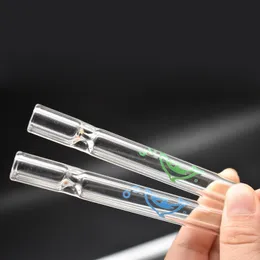 Colroful dicke Pyrex 10,2 cm One Hitter Bat Zigarettenspitze Glas Dampfwalze Rohrfilter für Tabak, trockene Kräuter, Ölbrenner, Handpfeife