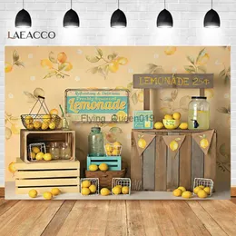 Bakgrundsmaterial Spring Lemon Booth Shop Fruit Baby Shower 1st Birthday Portrait Photo Bakgrund Fotografisk bakgrund Foto Studio YQ231003