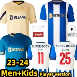 23 24 FC Portos Soccer Jerseys Campeoes Pepe Sergio Oliveira Mehdi Luis Diaz Matheus Training Fans Player 2023 2024 Fotbollskjortor Kids Kits