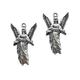 100pcs/Lot Angel God Antique Silver Charms Pendants For Jewelry Making 27*16mm DH0796