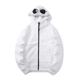 Cross border foreign trade trend brand autumn and winter new men and women's couples circular lenses zipper hooded sweater top wholesale L