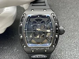 Zegarek AMG RM052 zawiera Ruch Tourbillon Ręczny mechaniczny szafirowy szafirowy szklany luster