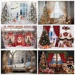Background Material Christmas Window Backdrop Santa Claus Gift Baby Portrait Photocall Party Decor Photography Background Photo Studio Photographic YQ231003