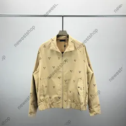 24SS Autumn Designer Mens Jackets Letter Print Jacket Men Womens Long Sleeve Spliced ​​Coats Man Streetwear Luxurys Casual Cardigan Coat Khaki S M L XL