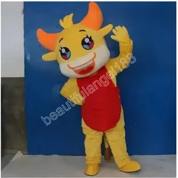 Halloween Cattle Animal Theme Mascot Costumes Simulation Top Quality Cartoon Theme Character Carnival Unisex Adults Outfit Christmas Party Outfit Suit