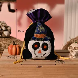 Borse Borsa per caramelle di Halloween decorazione borsa portatile per zucca borsa per caramelle per bambini decorazione scena regalo borsa di stoffa bag08blieberryeyes