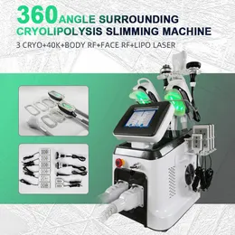 Multi-functional 2024 Portable Fat Freezing Excrescence Removal Slimming Machine 3 Cryo Handles + Vacuum Cavitation Liposuction RF Skin Firm Device