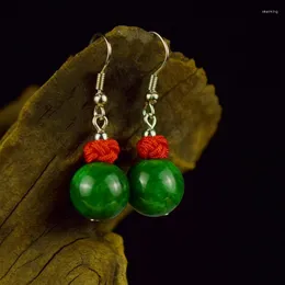 Kolczyki Dangle Kore Temperatura Jade Retro Jade Retro Krótka antyczna Wykwintywna urocza prezent na imprezę biżuterii