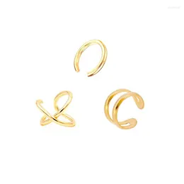 Backs Earrings BOAKO 925 Sterling Silver For Women Men Double Layer Earcuff 2023 Trendy Simple Line Ear Piercing Jewelry 3pcs