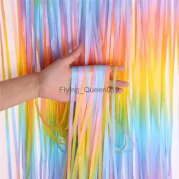 Bakgrundsmaterial Ny stil Specialfest Backdrop Tinsel Foil Fringe Curtain Photo Booth Baby Shower Birthday Wedding Christmas Decoration Drapes YQ231003