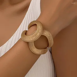 Boguła moda pusta pary bransoletki biżuteria delikatne kobiety elastyczne złoto spirane spiralne metalowe regulacyjne prezenty bransoletki