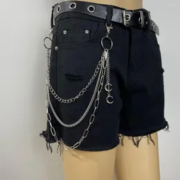 Cinturones Simple Hiphop Metal Cuerpo Cadena Luna Patrón Borla Cintura Regalo para mujeres Accesorios de vestir Cinturón sexy