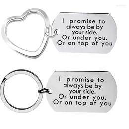 Keychains I Promise To Always Be By Your Side Under You On Top Of Keychain Valentine's Day Boyfriend Husband Anniversary Gift
