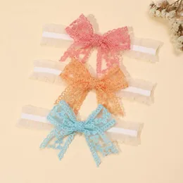 Haarschmuck 33 Teile/los Stickerei Spitze Bogen Elastisches Stirnband Für Kleinkind Baby Dusche Geschenk Kleine Prinzessin Mode Kopfbedeckungen