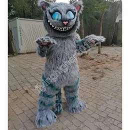 Cheshire Cat Mascot kostym vuxen storlek tecknad anime temakaraktär karneval unisex klänning jul fancy performance party klänning