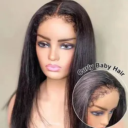 4c edges hairline 13x4 hd straight lace frontal wig human hair wig with realistic hairline pre plucked 360 full lace front wig