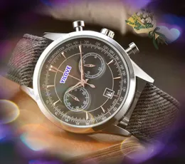 SUB TELS Work Men's Top Designer Stopwatch zegarek kwarc Automatyczne randki lodowe wyciąganie tkaniny hip hop nylonowy pasek dwoje oczu popularne strzały zegarki Montre de lukse