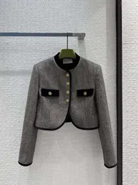 Milano Runway Giubbotti 2023 Nuovo Autunno Inverno Girocollo Manica lunga Magliette e camicette Marca Stesso Stile Cappotti Designer Capispalla da donna 5KRO