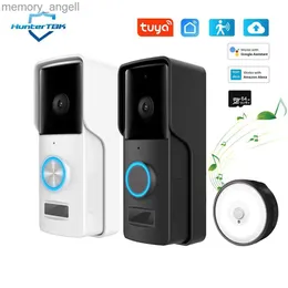 Dörrklockor 1080p WiFi Video Doorbell fungerar med Alexa DC AC -batteridriven vattentät Tuya Smart Home Wireless Camera Door Bell YQ2301003