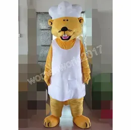 Gul Weasel Mascot Costume Högkvalitativ tecknad karaktärutrustningar kostym unisex vuxna outfit födelsedag jul karneval fancy klänning