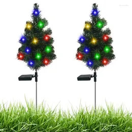 Julgran Pathway Lights Solar Powered Yard Stake Outdoor IP65 Waterproof LED Lighted